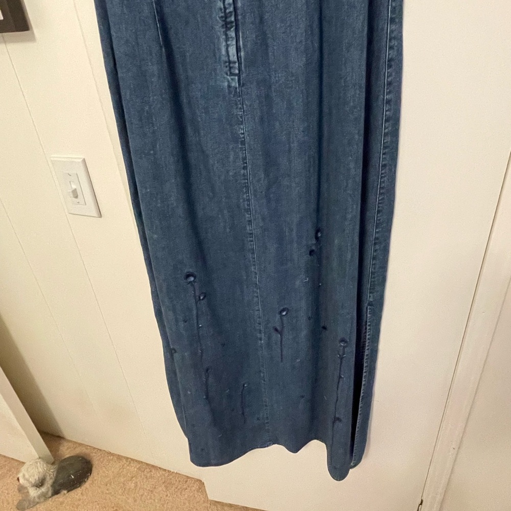 Vintage denim long dress, size 14, by Liz Claiborne - Picture 6 of 7